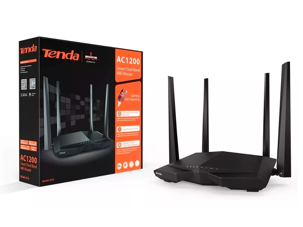 Router inalambrico tenda ac1200 smart dual-band ac5 